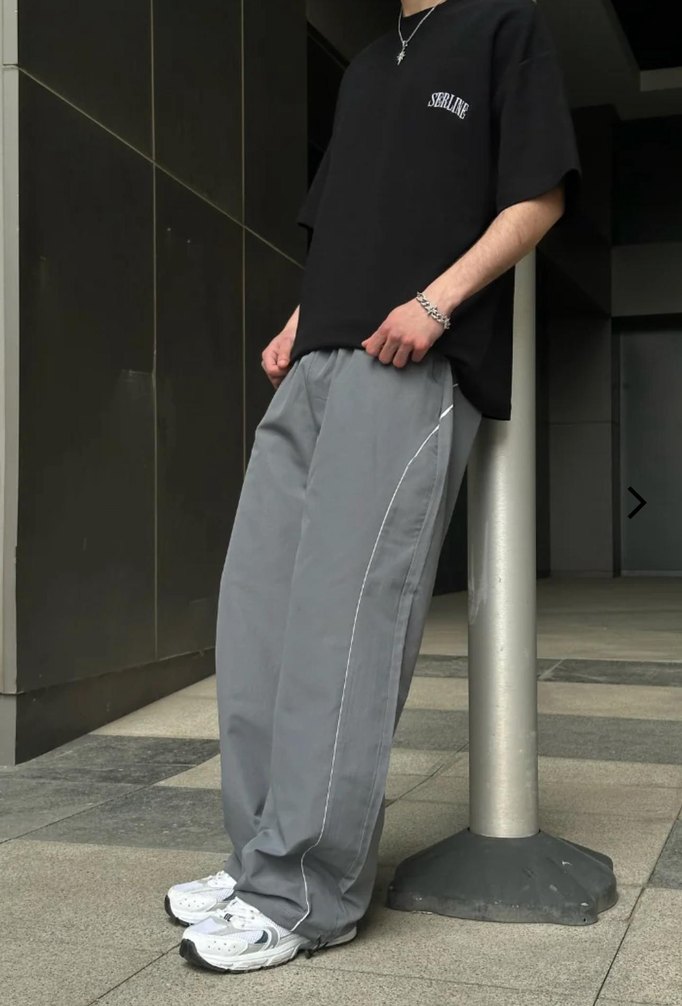 Gri Rahat Kesim Erkek Spor Pantolon / Eşofman - Görsel 2