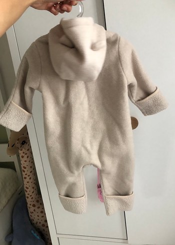 Bej Bebek Tulumu Kapüşonlu - Görsel 2