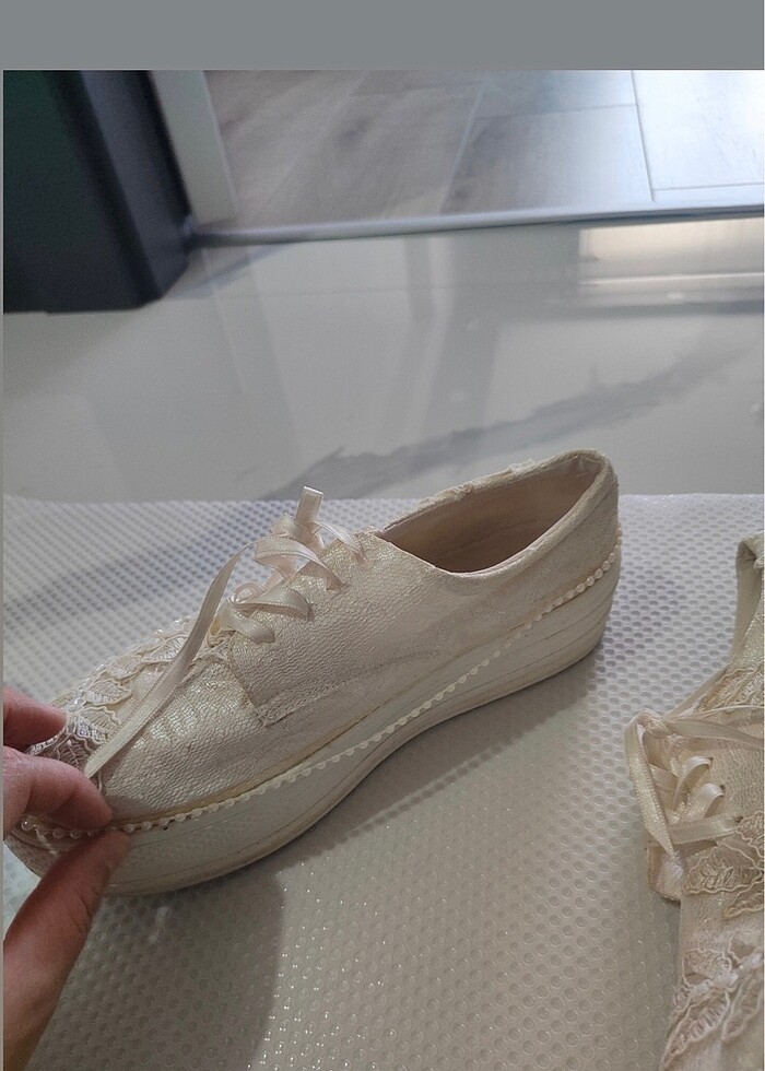 Güpürlü Gelinlik Ayakkabı - Görsel 3