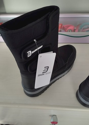Siyah Kadın Stiletto Topuklu Kauçuk Bot