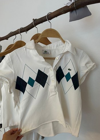 Lacoste Beyaz Polo Yaka Kısa Kollu Tişört