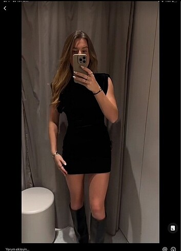 xs Beden Zara vatkali mini elbise