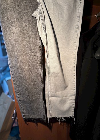 Gri Düğmeli Kadın Midi Jean - Görsel 3