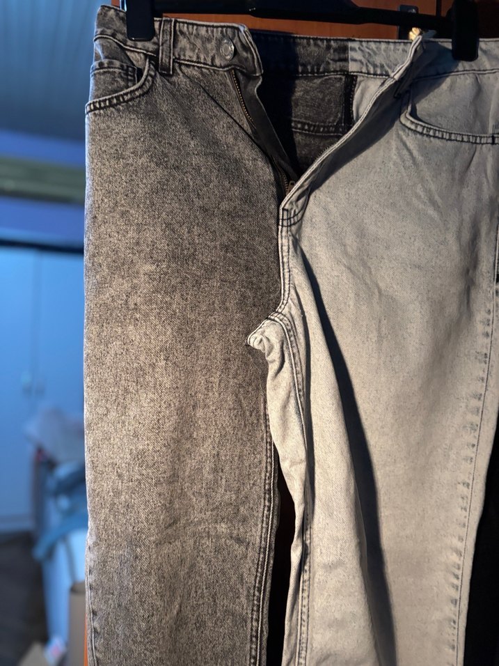 Gri Düğmeli Kadın Midi Jean - Görsel 4