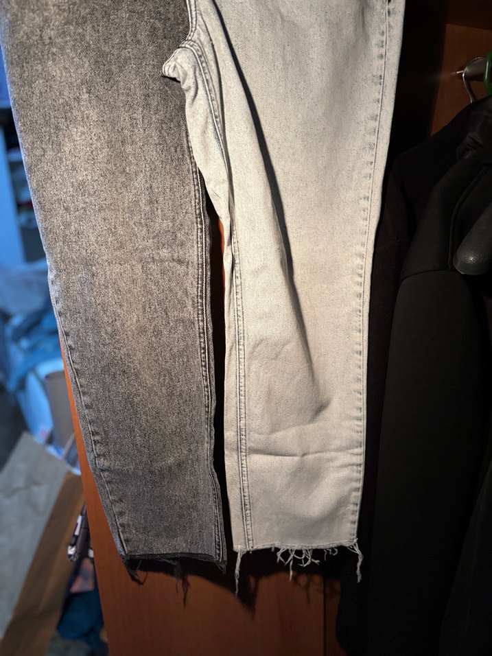 Gri Düğmeli Kadın Midi Jean - Görsel 3