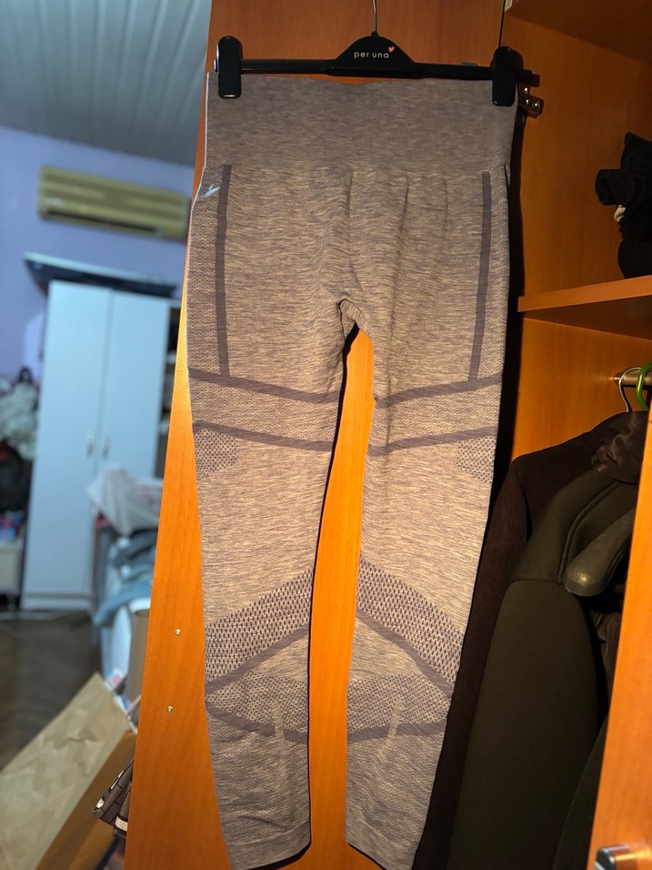 Gri Spor Kadın Tayt - Görsel 4