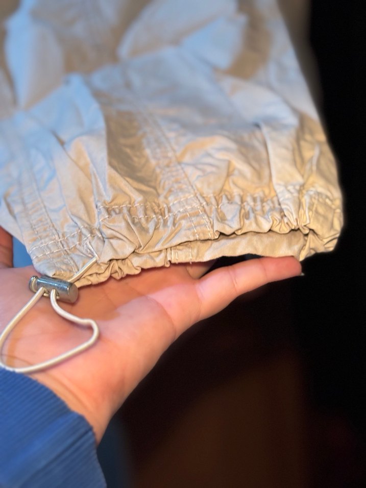 Bej Kadın Naylon Kemerli Bol Pantolon - Görsel 4