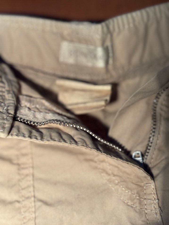 Bej Kadın Naylon Kemerli Bol Pantolon - Görsel 3