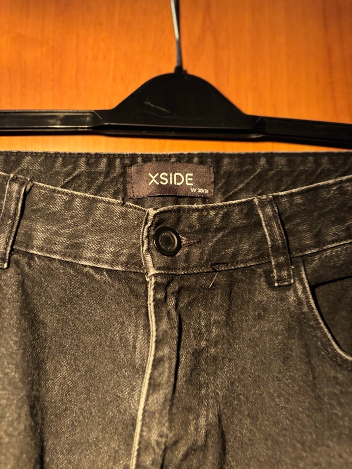 Siyah Bol Kesim Kot Pantolon - Görsel 2