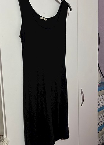 LTB Siyah Kolsuz Midi Kadın Triko Elbise - Görsel 3