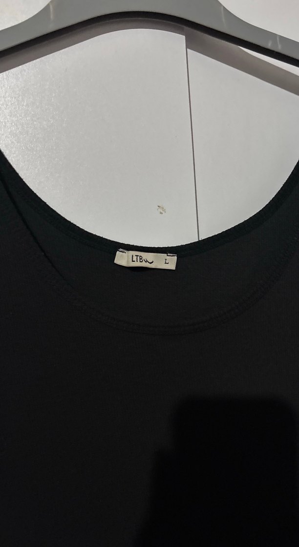 LTB Siyah Kolsuz Midi Kadın Triko Elbise - Görsel 2