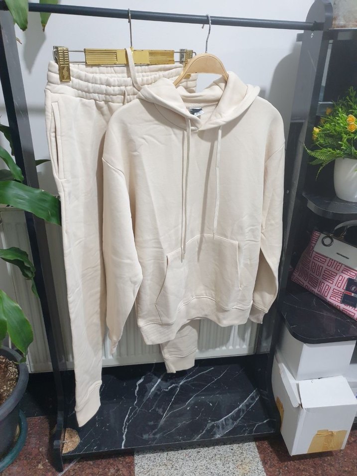 Erkek Beyaz Regular Fit Sweatpants - Görsel 5