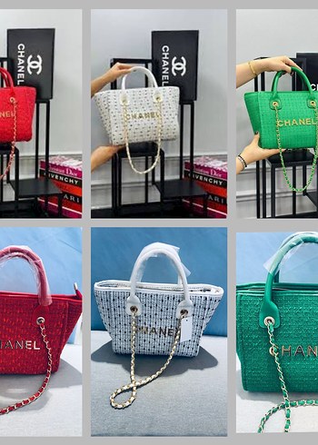 Beden Chanel Zincir Detaylı Beyaz Kadın Çanta