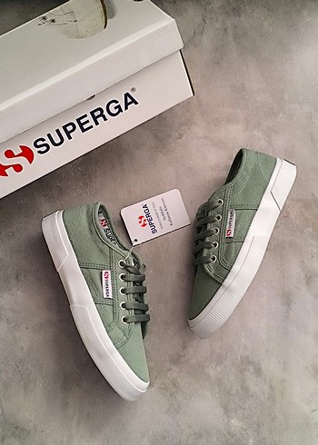 Superga Yeşil Platform Kadın Spor Ayakkabı