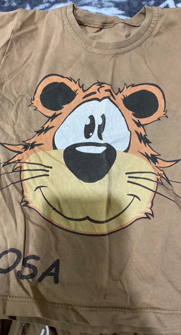 Kahverengi Baskılı Düğmeli Kedi Kıyafeti - Görsel 2