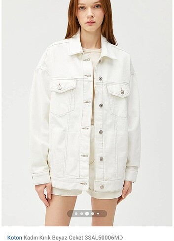Koton jeans ekru rengi kot ceket