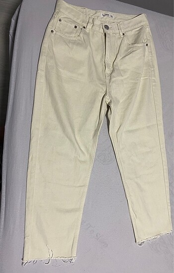 40 Beden Krem renk jean