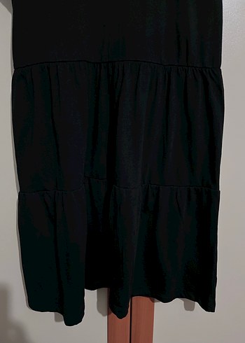 Bisiklet Yakalı Midi Oversize Elbise - Görsel 4