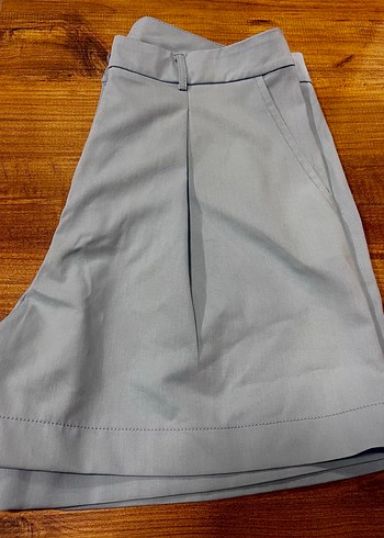 BUZ MAVİSİ Yüksek Bel Kadın Şort - Görsel 3