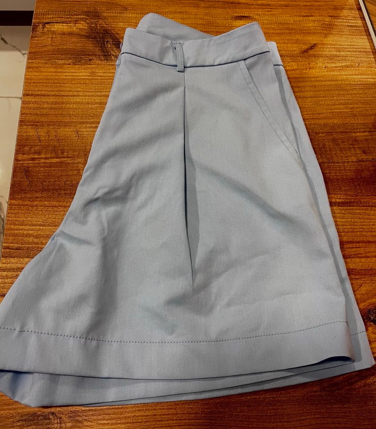 BUZ MAVİSİ Yüksek Bel Kadın Şort - Görsel 3