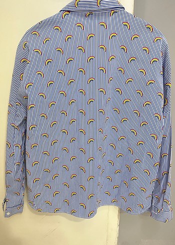 Gökkuşağı Desenli Kadın Gömlek - Görsel 2