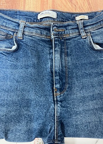 Kadın  Midi Boy Fit Kot Pantolon - Görsel 4