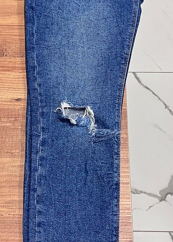 Kadın  Midi Boy Fit Kot Pantolon - Görsel 2