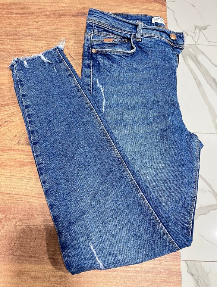 Kadın  Midi Boy Fit Kot Pantolon - Görsel 3