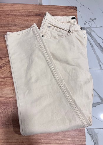 Kadın Bej Pamuklu Pantolon - Görsel 2