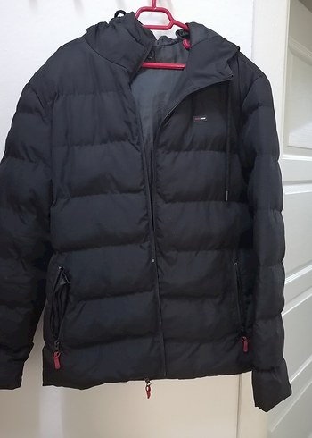 Siyah Fermuarlı Erkek Street Wear Mont