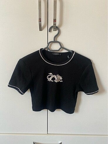 Trendyol Siyah Crop T-shirt