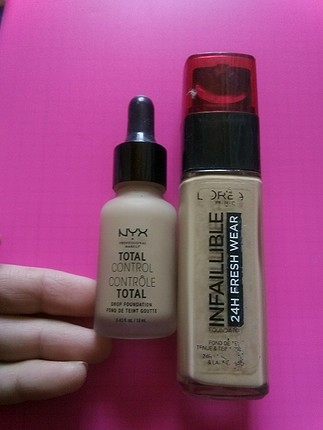 nyx ve loreal paris fondeten