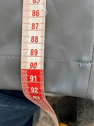 36 Beden gri Renk HOOOPS! Markalı Deri pantolon