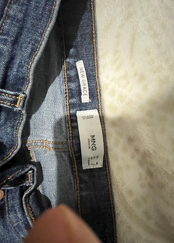 Mango Koyu Mavi Kadın Denim Pantolon