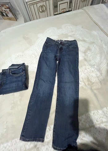 Koyu Mavi Kadın Denim Pantolon