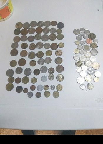 50 yıllli ceşitli madeni Para Koleksiyonu