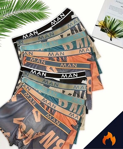 10 adet modern erkek boxer
