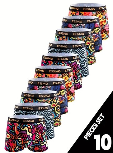 Modern erkek boxer 10 adet