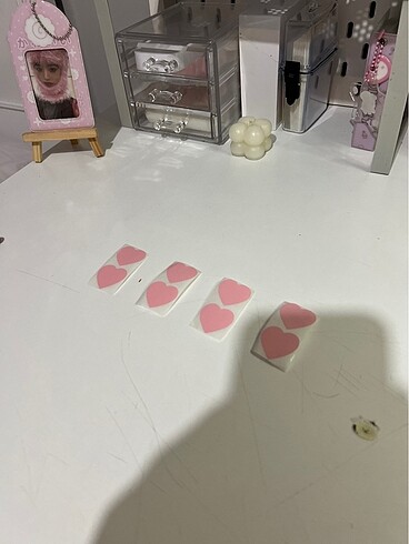 5 adet kalpli sticker
