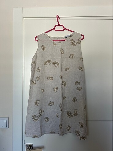Keten mini elbise