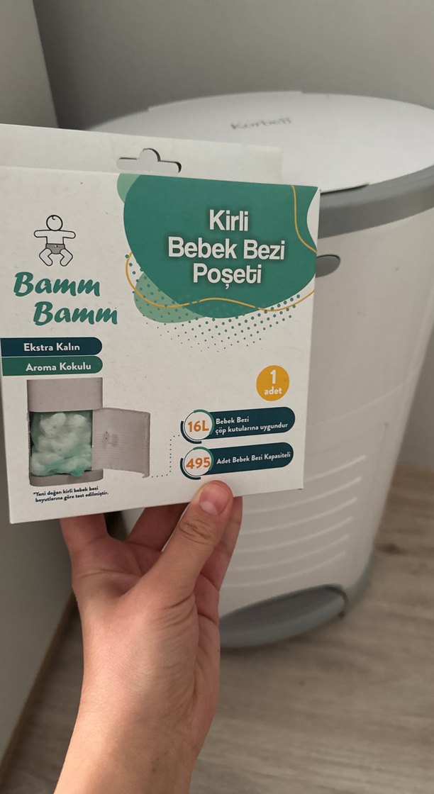 Bebek Bezi Kutusu, Pedallı, Beyaz - Görsel 5