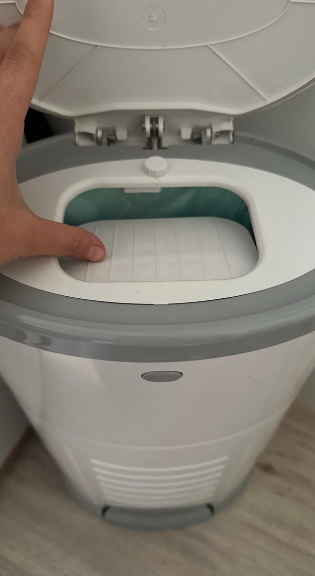 Bebek Bezi Kutusu, Pedallı, Beyaz - Görsel 3