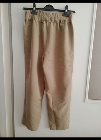 Zara Bayan bej keten pantolon