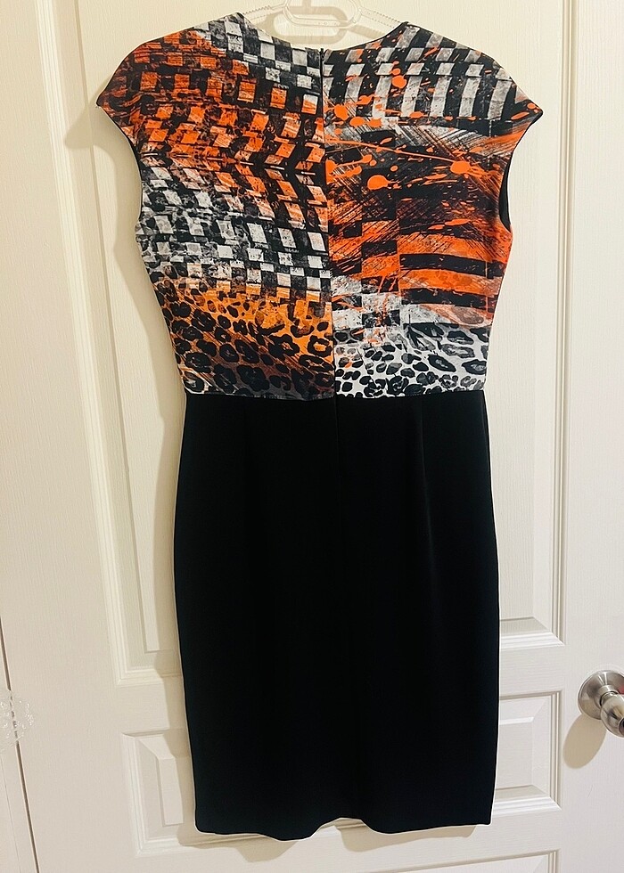 Milla Siyah-Desenli Şık Elbise 38 Beden - Görsel 2