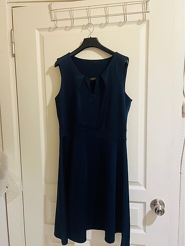 Lacivert Kloş Elbise XL Beden - Görsel 4