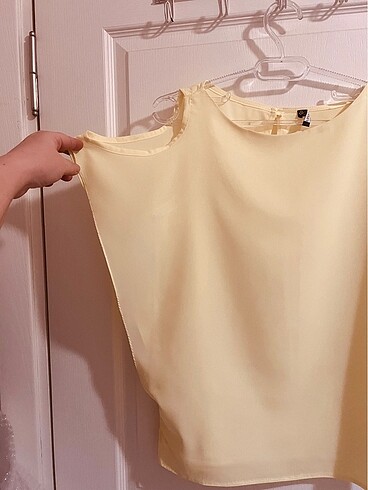 Sarı Yarasa Kol Omuz Dekolteli Bluz M Beden - Görsel 5