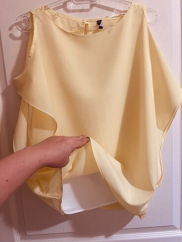 Sarı Yarasa Kol Omuz Dekolteli Bluz M Beden - Görsel 4