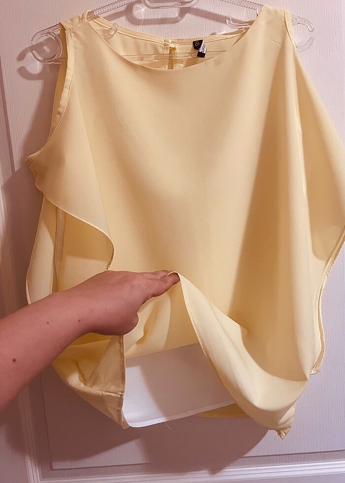 Sarı Yarasa Kol Omuz Dekolteli Bluz M Beden - Görsel 4