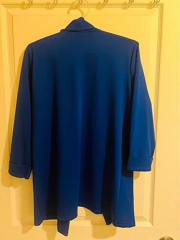 Mavi Şal Yaka Ceket-Bluz L Beden - Görsel 2