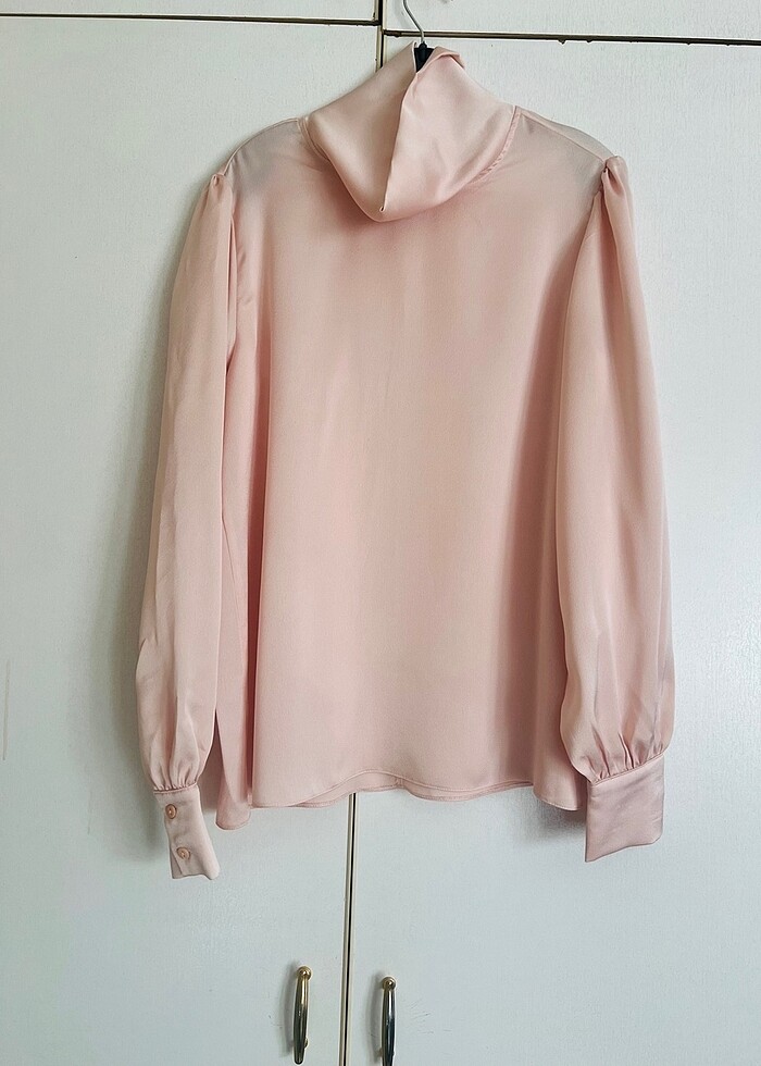 Trendyol Pudra Parlak Gömlek M Beden - Görsel 2